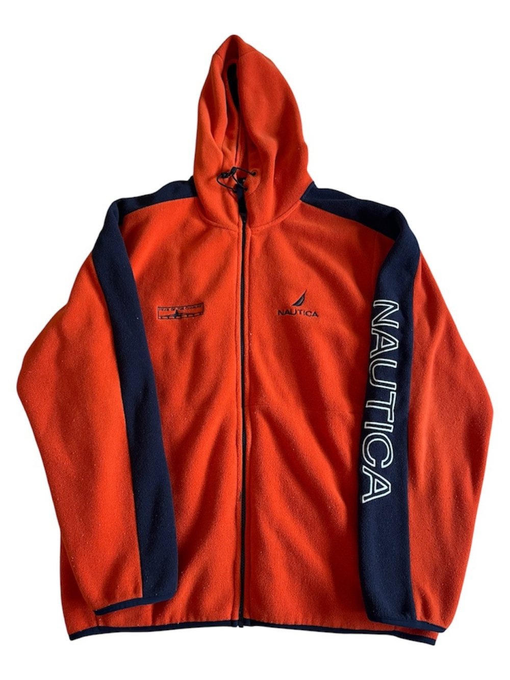 Nautica Head of‎ the Charles Regatta Orange Fleece Full Zip Jacket Adult Small